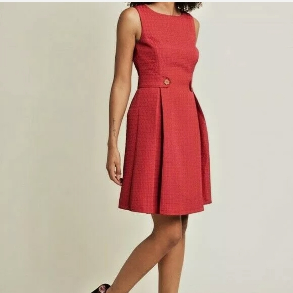 Modcloth Red So Sixties fit & flare dress